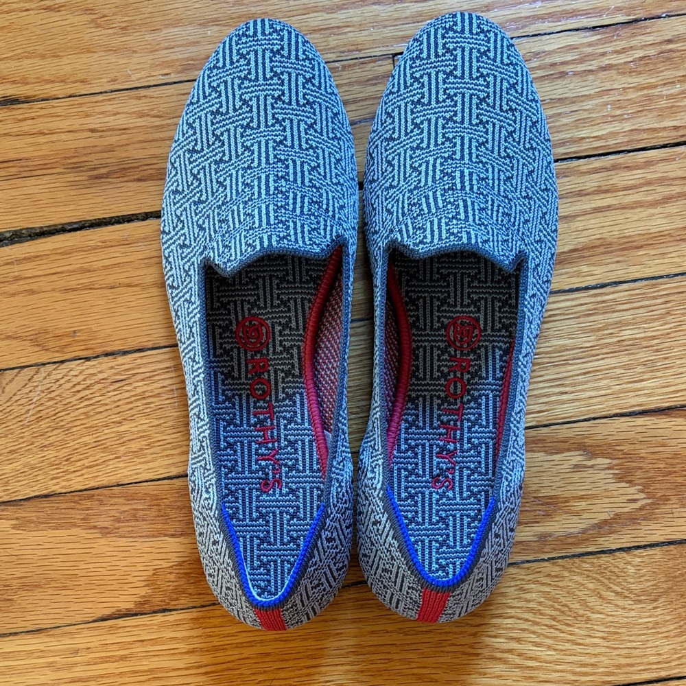 Rothy's Gray Patterned Slip-On
